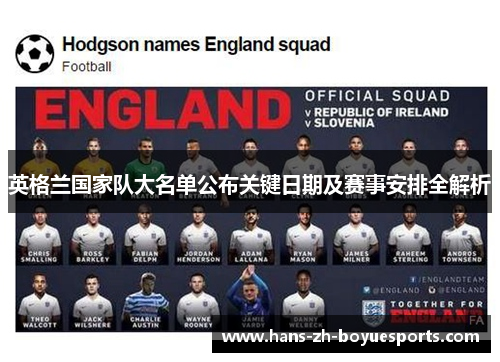 英格兰国家队大名单公布关键日期及赛事安排全解析 英格兰国家队大名单公布关键日期及赛事安排全解析
